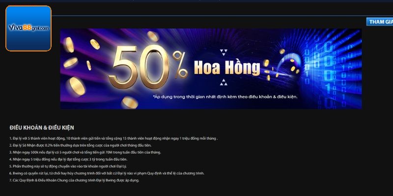 Đại Lý Viva88 – Kiếm Tiền Cực Dễ, Hoa Hồng Khủng Đến 50% - SPINRIVO96